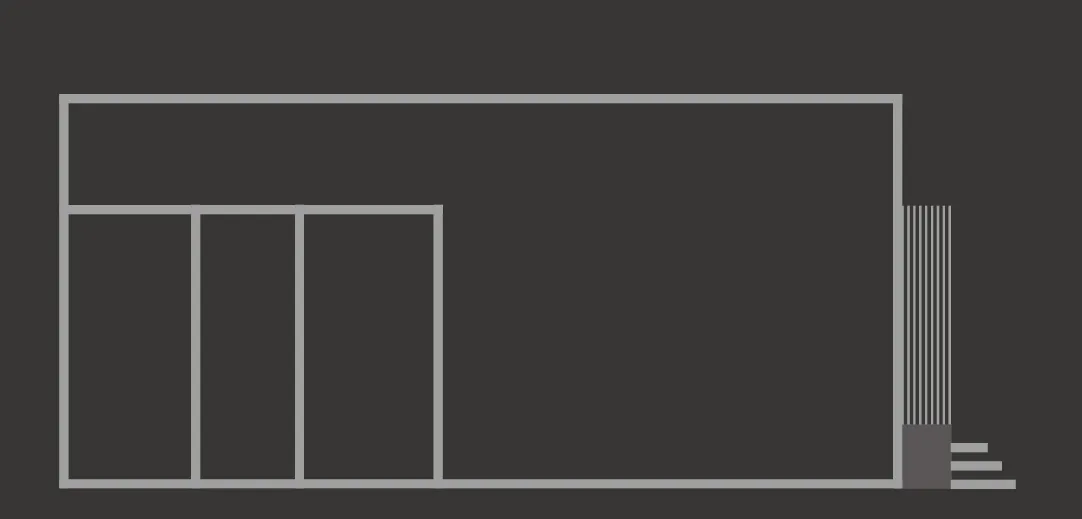 シンボリックハウス立面プラン 右面